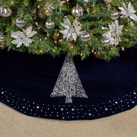 Navy Tree Skirt .